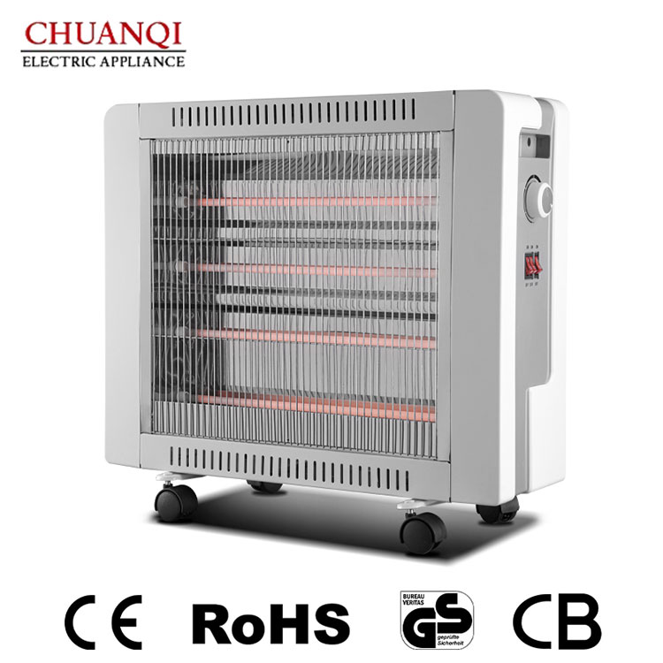 کیسٹرز کے ساتھ 2400W 5 ٹیوبز کوارٹج ہیٹر جدید گھروں کے لیے ہیٹنگ کا مثالی حل کیوں ہے؟